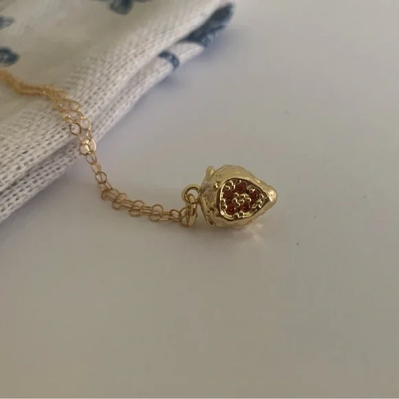Jewelberry Gold Fill Strawberry Necklace - Picture 2 of 6